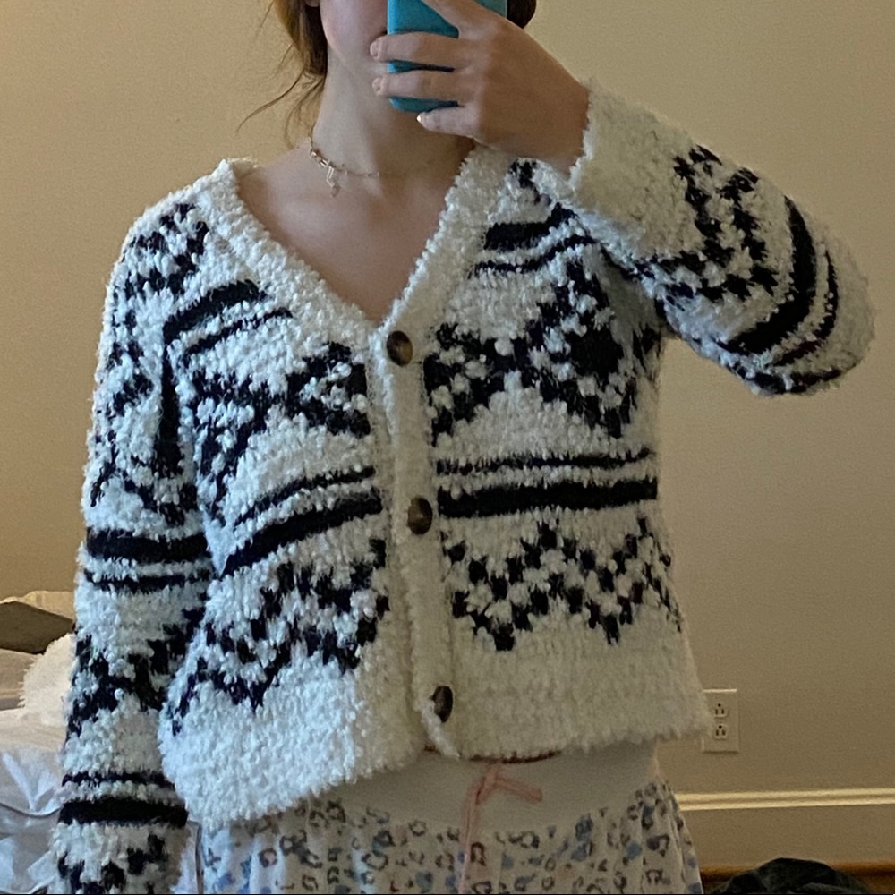 Black and white sweater